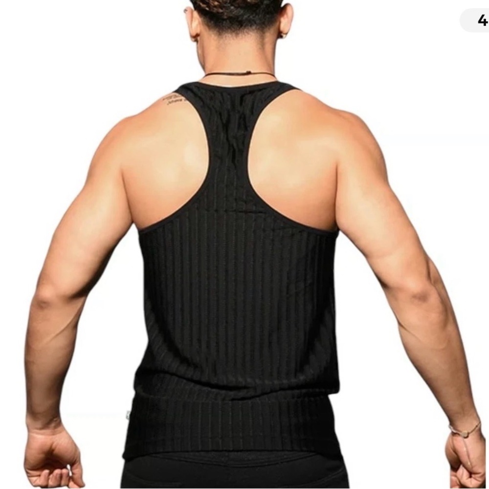 Andrew Christian NWT midnight mesh tank top in large. NWT in packaging. - Picture 2 of 2
